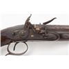 Image 4 : Un-touched English flintlock pistol, .60 cal., 9”  octagon barrel with gold hallmark and band on  ba