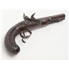 Image 6 : Un-touched English flintlock pistol, .60 cal., 9”  octagon barrel with gold hallmark and band on  ba