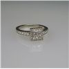 Image 2 : Finely Detailed Vintage Style Diamond Ring with 4  invisible set Princess cut Diamonds weighing  app