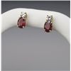 Image 1 : Pair of FINE Oval Ruby and Diamond Earrings with 2  Rubies weighing approx. 2.35 carats total  accen
