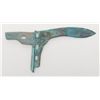 Image 1 : Cast bronze Chinese ax head in ancient style  probably old copy showing dark green patina. Est.:  $1