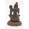 Image 2 : 17th to 18th century cast bronze and iron deity  probably of Buddha on Lotus petal with letter of  a