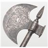 Image 4 : Nicely etched Indian battle ax approximately 100  years old showing dark patina. The etching shows