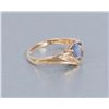 Image 2 : Fancy cut Tanzanite in custom 14K Ladies mount  with diamonds; very attractive; from an estate.