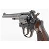 Image 12 : Smith & Wesson K-22 5-screw DA revolver, .22LR  cal., 6” barrel, blue finish, checkered wood  medall
