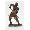 Image 2 : 19th to 20th century bronze of warrior with  armour.  Chinese or Japanese.  Est.:  $600 -  $1,200.