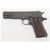 Image 3 : U.S. Property Colt Model 1911-A1 semi-auto pistol,  .45 cal., 5” barrel, parkerized finish, checkere