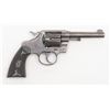 Image 1 : Factory engraved Colt Army Special DA revolver,  .38 cal., 4” barrel, blue finish, checkered black