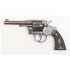 Image 2 : Factory engraved Colt Army Special DA revolver,  .38 cal., 4” barrel, blue finish, checkered black