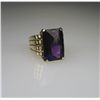 Image 1 : Fabulous One of a Kind Amethyst and Diamond Ring  with approx. 30.00 carat rectangular shaped  cushi