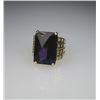 Image 2 : Fabulous One of a Kind Amethyst and Diamond Ring  with approx. 30.00 carat rectangular shaped  cushi