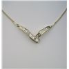 Image 2 : Dazzling High Quality Diamond Necklace with 25  brilliant baguette cut channel set Diamonds  weighin