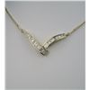 Image 3 : Dazzling High Quality Diamond Necklace with 25  brilliant baguette cut channel set Diamonds  weighin