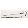 Image 1 : English Victorian Court sword and scabbard,  approx. 37” overall with leather scabbard  displaying b