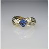 Image 1 : Vibrant Ceylon Colored Blue Sapphire and Diamond  Ring with 1.06 carat oval Sapphire vivid blue with