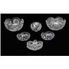 Image 1 : Lot of 6 pieces of matching cut crystal consisting  of two bowls, each 8” in diameter; 2 small round