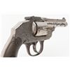 Image 7 : Iver-Johnson shrouded hammer DA top-break  revolver.38 cal., 3-1/4” barrel, nickel finish,  checkere