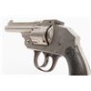 Image 8 : Iver-Johnson shrouded hammer DA top-break  revolver.38 cal., 3-1/4” barrel, nickel finish,  checkere