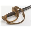 Image 5 : U.S. Dress sword and leather covered scabbard;  un-marked etched blade is in overall very good to  n