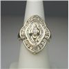 Image 1 : Brilliant and Dramatic Deco Style Diamond Ring  with marquise cut Diamond surrounded by 44  baguette