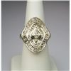 Image 2 : Brilliant and Dramatic Deco Style Diamond Ring  with marquise cut Diamond surrounded by 44  baguette