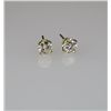Image 1 : Stunning Pair of Diamond Stud Earrings with 2  round cut Diamonds weighing 0.90 carats total with  G