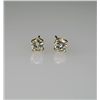 Image 2 : Stunning Pair of Diamond Stud Earrings with 2  round cut Diamonds weighing 0.90 carats total with  G