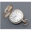 Image 3 : Elgin pocket watch with Dueber Sterling silver  case, inside mechanism cover engraved “George  Stark