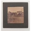 Image 2 : Lot of 4 old photos including a small cabinet  photo of a family in horse drawn buggy; a  uniformed