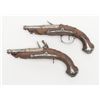 Image 2 : Small pair of cannon barrel flintlock pistols in  need of restoration; each approx. 9” overall with