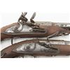 Image 3 : Small pair of cannon barrel flintlock pistols in  need of restoration; each approx. 9” overall with