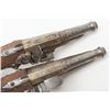Image 4 : Small pair of cannon barrel flintlock pistols in  need of restoration; each approx. 9” overall with
