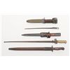 Image 8 : Lot of 5 bayonets including an Enfield bayonet  with scabbard, a Lebel bayonet with scabbard, a  Mau