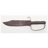 Image 1 : 20th Century reproduction of a Confederate “D”  guard knife made from a rasp file with wood grip,  a