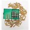 A 6mm Remington shooters lot.  75+ pieces of  primed 6mm Remington brass and a 3 piece RCBS  reloadi