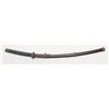 Image 1 : Japanese style sword with scabbard and cast  mounts, approx. 43” overall.   Est.:  $150-$300.