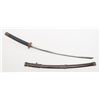 Image 2 : Japanese style sword with scabbard and cast  mounts, approx. 43” overall.   Est.:  $150-$300.