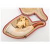 Image 3 : Lot of 2 pipes; one Meerschaum with carved  reindeer in a case, some damage needing repair,  the oth