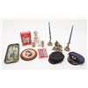 Image 1 : Bonanza lot of collectible including an American  Airlines pilot’s cap, a Greek visor cap, a pair of