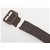 Image 2 : Lot consisting of an old cartridge belt with brass  buckle, heavy leather reproduction leather flap
