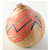 Image 7 : Painted American Indian Gourd in traditional  style.  Est.:  $35 - $70.