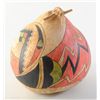 Image 8 : Painted American Indian Gourd in traditional  style.  Est.:  $35 - $70.