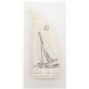 Image 2 : Whale’s tooth approx. approx. 4-1/2” X 2” X  1-1/4”, nicely scrimshawed on both sides with  sailboat