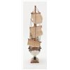 Image 10 : Lot of 2 wood models of square rigger ships  including one of the famous Mayflower, each  approx. 17