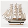Image 2 : Lot of 2 wood models of square rigger ships  including one of the famous Mayflower, each  approx. 17