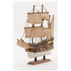 Image 7 : Lot of 2 wood models of square rigger ships  including one of the famous Mayflower, each  approx. 17