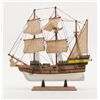 Image 8 : Lot of 2 wood models of square rigger ships  including one of the famous Mayflower, each  approx. 17