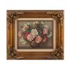 Image 1 : Beautifully framed oil still life of flowers, no  visible signature by artist, approx. 13” x 15”.