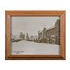 Image 1 : Oak framed copy of an old photo of 1930 street  scene of downtown San Juan Capistrano, California.