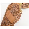 Image 3 : Tooled leather double holster rig, unmarked, for  Single Action revolvers, in very good condition  w